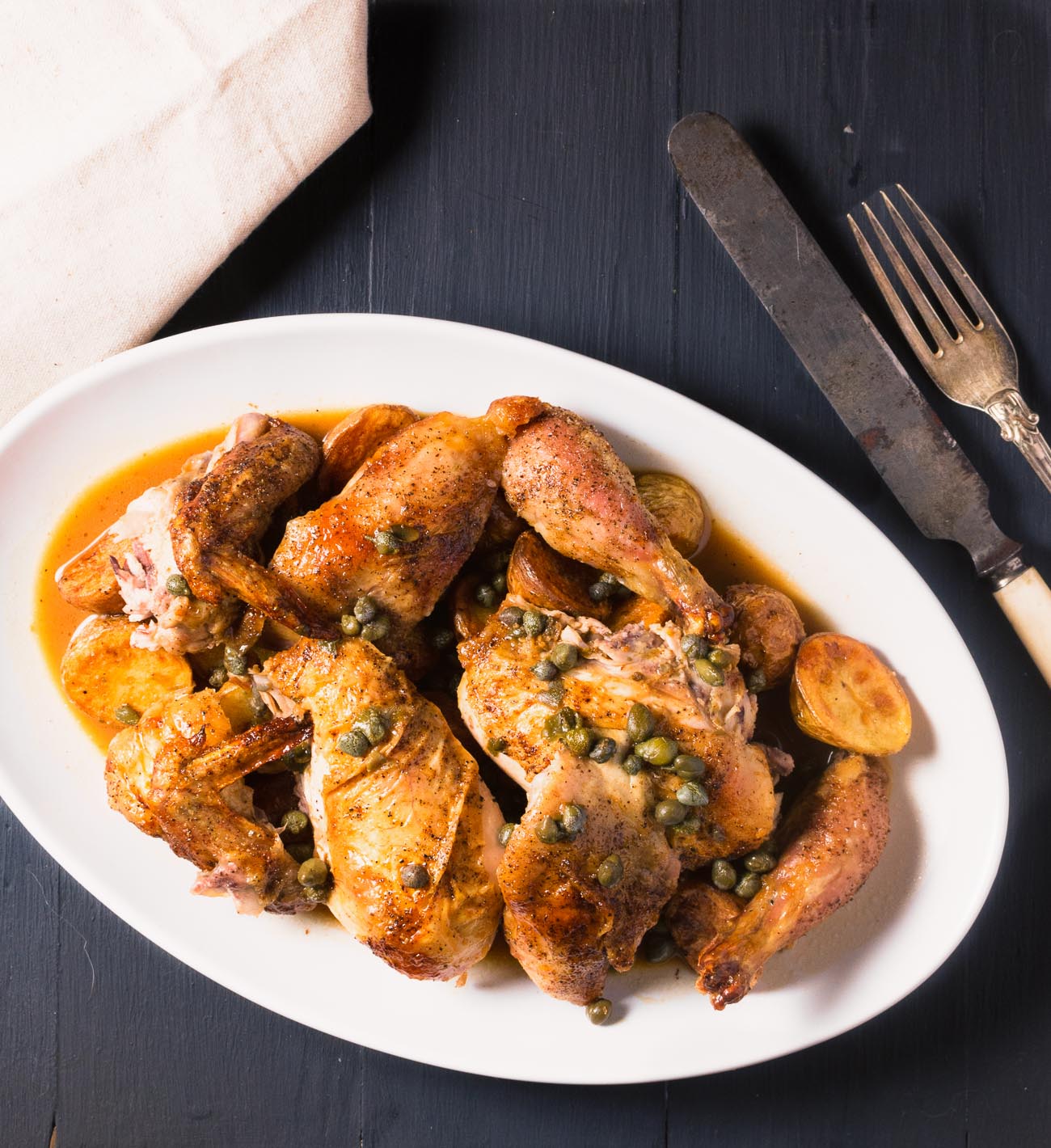 Easy Roast Chicken with Lemon Caper Sauce: Comfort Food Perfection